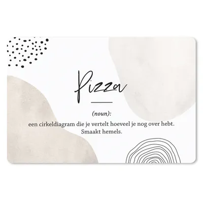 Produktbild von MuchoWow® Schreibtischunterlage Pizza - Wörterbuch - Sprichwörter - Zitate - Pizza definition 60x40 cm - XXL Mauspad - Großes Mauspad