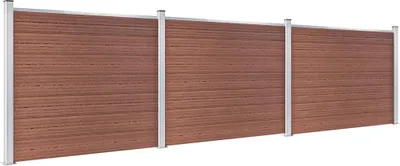 Obrázek produktu pro vidaXL Sada plotových prvků WPC 526x146 cm hnědá