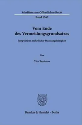 Produktbild von Vom Ende des Vermeidungsgrundsatzes
