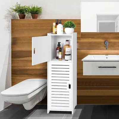 Zdjęcie produktu dla Szafa do sypialni – biała i zajmująca mało miejsca – drewniana