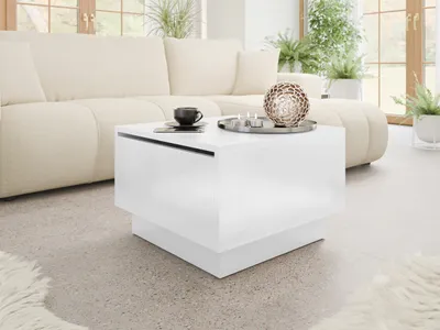 Immagine prodotto di Tavolino quadrato 60x60 cm NORAN - bianco lucido