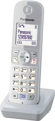 Obrázek produktu pro Panasonic KX-TGA681 - Bezdrátové prodlužovací sluchátko s identifikací volajícího - DECT\GAP - stříbrné (KX-TGA681EXS)