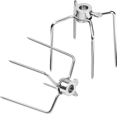 Image de TWOLIIN Pince à viande 2 pièces Aiguilles à viande pour tournebroche Acier inoxydable Fourchette à poulet multifonctionnelle pour tournebroche