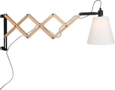 Produktbild von Steinhauer Wandleuchte Dion 1-flammig Holz/ Weiß/ Schwarz 80x10cm