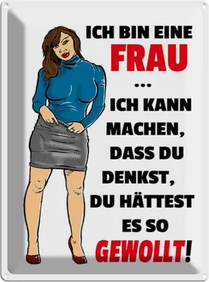 Produktbild von vianmo Blechschild 40x30 cm bin eine Frau ich kann machen Spruch Zitat