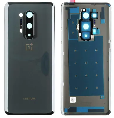 Produktbild von Oneplus 8 Pro Backcover + Kameraglas + Kleber (Onyx Black), Schwarz