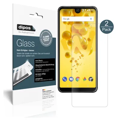 Produktbild von 2x Schutzfolie für Wiko View 2 matt - Anti-Shock 9H Folie dipos Glass