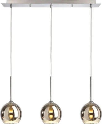Zdjęcie produktu dla Light Impressions Deko-Light lampa wisząca Baa 220-240V AC/50-60Hz G9 3x max. 28,00 W srebrny 342115