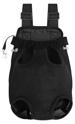 Haustier-Rucksack für Hunde/Katzen, L, Schwarz, verstellbar