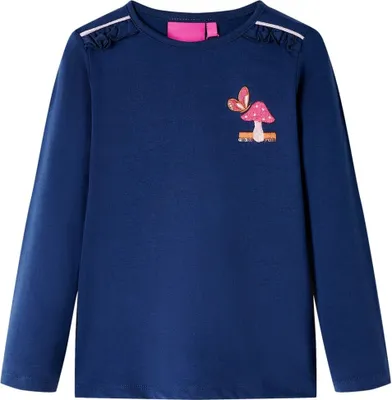 Produktbild von Kinder-Langarmshirt Marineblau 128