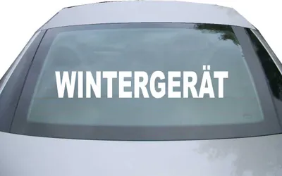 Produktbild von Indigos UG - Aufkleber Heckscheibe & Motorklappe DE2284 - weiß - 600x114 mm - Wintergerät - Auto Scheiben Fenster Heckklappe Tuning Racing JDM - Die cut