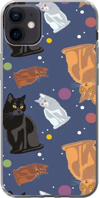 Produktbild von MuchoWow® Handyhülle Schutzhülle Hülle für Telefoonhoesje iPhone 12 mini Muster - Katze - Weltraum - Jungen - Mädchen - Kinder - Kinder Silikon Softcase Handy Hülle - Bild