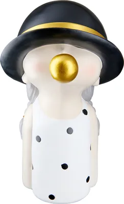 Image de Gilde Figur, Mädchen, "Bubblegum", Kaugummimotiv, Kunstharz, schwarz, weiß, VE 2, L. 18 cm, B. 14 cm, H. 25 cm 52710 4063387527108