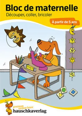 Produktbild von Bloc préscolaire, cahier de jeux 5 ans pour garçon et fille - Couper, coller, bricoler - Cahier de jeux & cahier de coloriage enfant