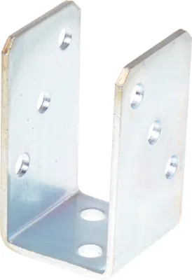 Produktbild von Aqbau® U-Pfostenträger zum Aufschrauben | U-Form | feuerverzinkt | Pfostenhalter (Breite - 51 mm)