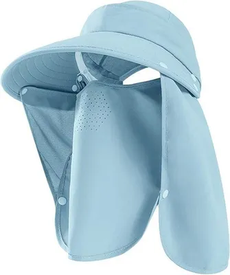 Obrázek produktu pro Letní rybářský klobouk s ochranou obličeje a krku – UPF 50+ – ochrana před slunečním zářením – prodyšný klobouk pro outdoorové aktivity – cestovní klobouk s vysokým kšiltem a širokou krempou.
