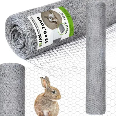 Produktbild von Volierendraht Sechseckgeflecht - 13 mm, Verzinkt, 100 cm Hoch, 25 m Rolle, Draht 0,7 mm, Fuer Gefluegel, Kaninchen Und Kleintierhaltung