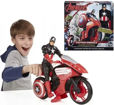 Obrázek produktu pro Kapitán Amerika Figurka 30 cm + motorka Defender Cycle Hasbro