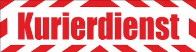 Produktbild von INDIGOS UG - Magnetschild "Kurierdienst" mit Rahmen 30 x 8 cm - Magnetfolie für Auto / LKW / Truck / Baustelle / Firma