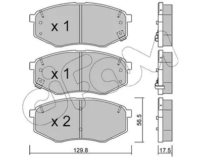 Produktbild von CIFAM Bremsbeläge Satz Vorne Bremsklötze für HYUNDAI ix20 (JC) 822-942-0