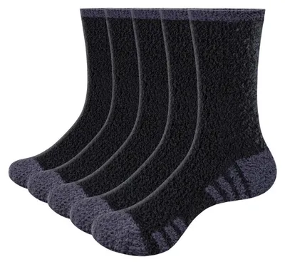 Produktbild von Kuschelsocken Herren Flauschig Warm Winter 46-48 Schwarz