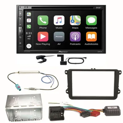 Produktbild von Pioneer AVH-Z5200DAB Android Auto Einbauset für Golf 5 6 Passat 3C CC B7 Touran