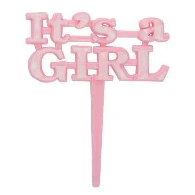 Obrázek produktu pro Párty zapichovátka do cupcaku - Baby shower - It's a girl - Holka - 8 ks
