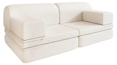 Produktbild von HOME DELUXE Spielsofa LIV - Cord Beige  - Cord Beige I Kinderspielsofa, Spielsofa mit Rutsche, Kinder Sofa mit Stapelsteinen, Multifunktionales Spielsofa, Kreatives Kindermöbel, Modularer Kindersitz, Kinderzimmer Sofa, Sofa für Kinder ab 18 Monaten, Spielsofa für Kinder, Waschbares Kindersofa, Sicheres Kindermöbel, Erweiterbares Spielsofa, Robustes Kindersofa, Spielmöbel für Kleinkinder, Hochwertiges Kindersofa.