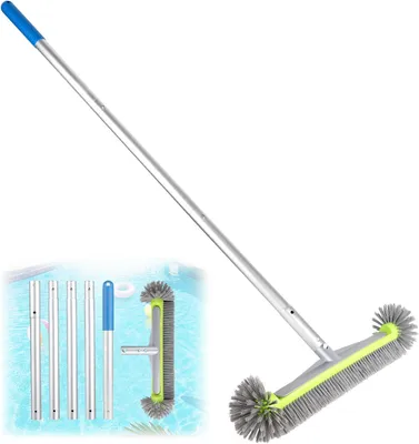 Produktbild von Poolbürste 43 cm, halbkreisförmig, für Pool, abnehmbarer Stiel, Wände