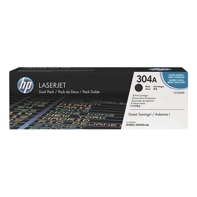 Obrázok produktu pre HP Dvojbalenie čiernych originálnych tonerových kaziet 304A LaserJet, 7000 strany, Čierna, 2 kusov
