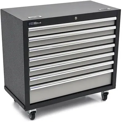 Imagen del producto de Estantería metálica profesional para equipamiento de taller, con 7 cajones