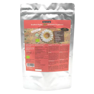 Immagine prodotto di ZeroCal Eritritolo Biologico in Polvere 750g | Sostituto dello Zucchero a Velo | Dolcificante Naturale Senza Calorie | Ideale per Dolci e Cottura