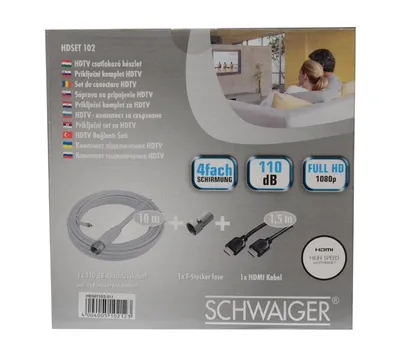 Produktbild von Schwaiger HDSET102 011 SAT-Anschluß Set inkl, Koaxialkabel 10m