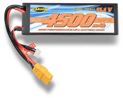 Produktbild von 11,1V 4500mAh LiPo Akku 60C XT90 für RC-Cars 1:8