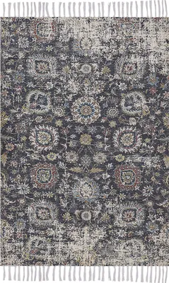 Obrázek produktu pro BELIANI Koberec vícebarevný polyester a bavlna 150 x 230 cm orientální se střapci obývací pokoj ložnice