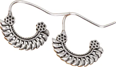Produktbild von Silberne Tribalohrringe, Ethnoohrringe aus Messing, Silber-Farben, 2*2 cm, Ohrringe + Ohrstecker Modeschmuck