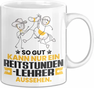 Produktbild von Reitstundenlehrer Geschenk Tasse So Gut Kann Nur Ein Reitstundenlehrer Aussehen Geschenkidee Kaffee-Becher (Weiß)