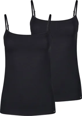 Produktbild von Skiny Damen Spaghettitop Baumwolle Essentials 2-Pack black - Größe 36
