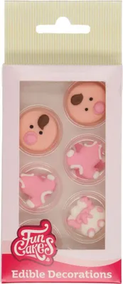 Produktbild von FunCakes Zucker Dekorationen Baby Rosa Set  (12 Teile)