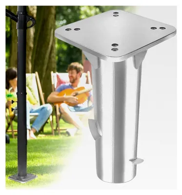 Produktbild von Bodenplatte für Sonnenschirmständer - Metallbodenhülse und Bodenanker