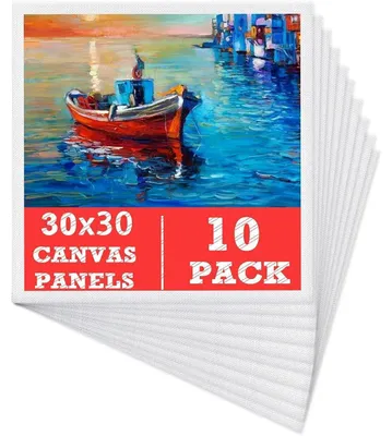 Zdjęcie produktu dla Zestaw 10 sztuk płócien do malowania, 30 x 30 cm, naciągniętych na ramę, panel artystyczny, grubość 3 mm
