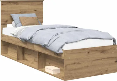 Obrázok produktu pre vidaXL Artisan dubový rám postele 75 x 190 cm z masívneho borovicového dreva