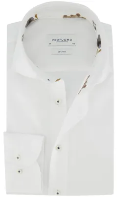 Produktbild von Hemd Profuomo Slim Fit weiß einfarbig bügelfrei
