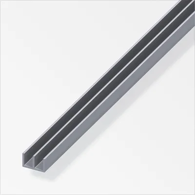 Produktbild von alfer Führungsschienen-Profil, oben 2 m, 10 x 6 x 1.3 mm Alu roh blank