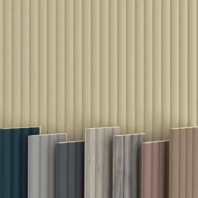 Produktbild von WAVE Lamellen 2,75m HEXIM MDF Holz Lamellenwand Wandverkleidung Lamellenpaneele Wand Paneele stoßfest