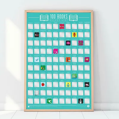 Produktbild von 100 besten Bücher Bucket List Scratch Off Poster