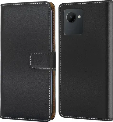 Produktbild von Handy Tasche für Realme C30 Schutzhülle Bookstyle Etui Klapphülle Wallet Flip Cover Case Schwarz