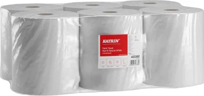 Produktbild von Katrin 6 Handtuchrollen Centerfeed M 300 1-lagig naturweiß