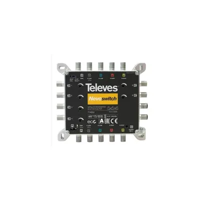 Produktbild von Televes 714502, 5 Eingänge, 11 Ausgänge, 950 - 2400 MHz, 47 - 862 MHz, 4 dB, 2 dB