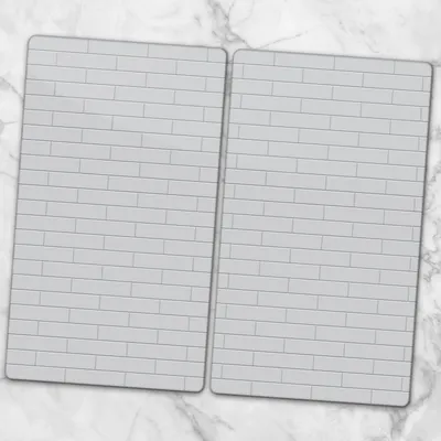 Produktbild von Glas-Herdabdeckplatten Glaskeramikkochfeld-Abdeckung Spritzschutz Glas 2x30x52 cm - Farbige Ziegel